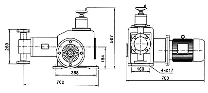 进口KSD系列柱塞式计量泵结构尺寸图