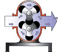 进口凸轮转子泵工作原理图