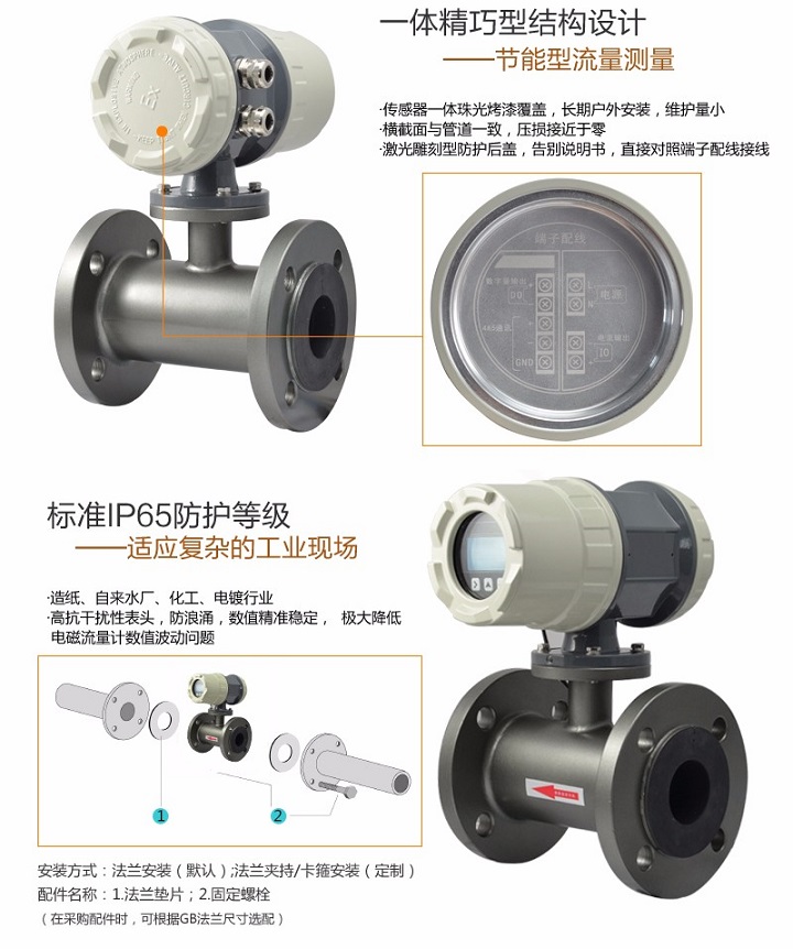 进口分体式电磁阀流量计结构图