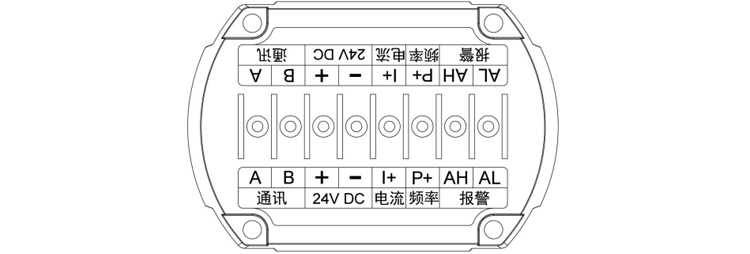进口法兰式涡轮流量计(图4) 进口法兰式涡轮流量计接线图