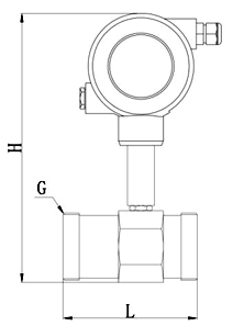 进口螺纹涡轮流量计结构尺寸图