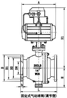 进口气动固定式球阀尺寸