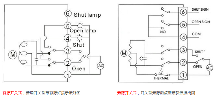 进口电动蝶阀接线图